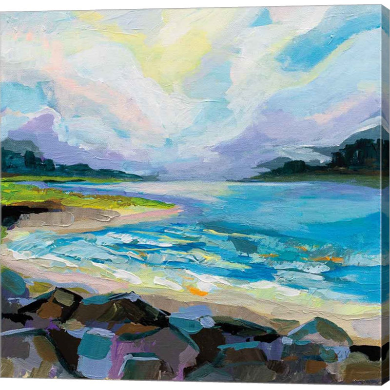 «The Coastline» par Jeanette Vertentes, art mural sur toile, H 24 po x l 24 po x P 1,5 po