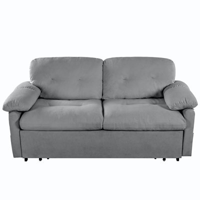 71.65″ Convertible Pull-Out Sleeper Sofa With Side Storage,3-In-1 Modern Queen Chenille Sofa Bed For Living Room, Bedroom, Apartmen