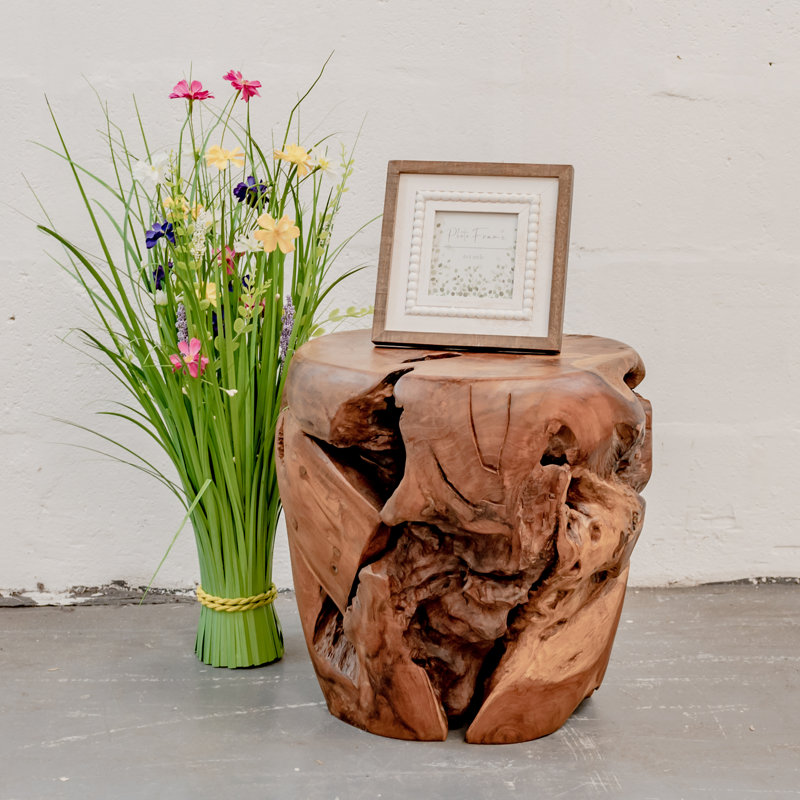 Solid Wood Accent Stool, Square