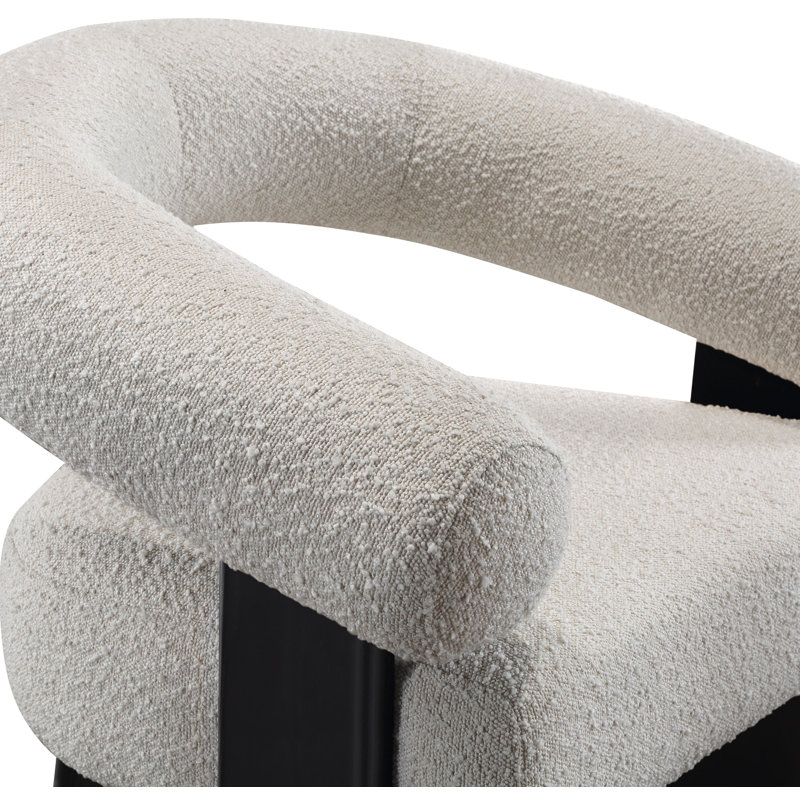 Winston 35.5'' Wide Armchair, Cream Boucle Fabric