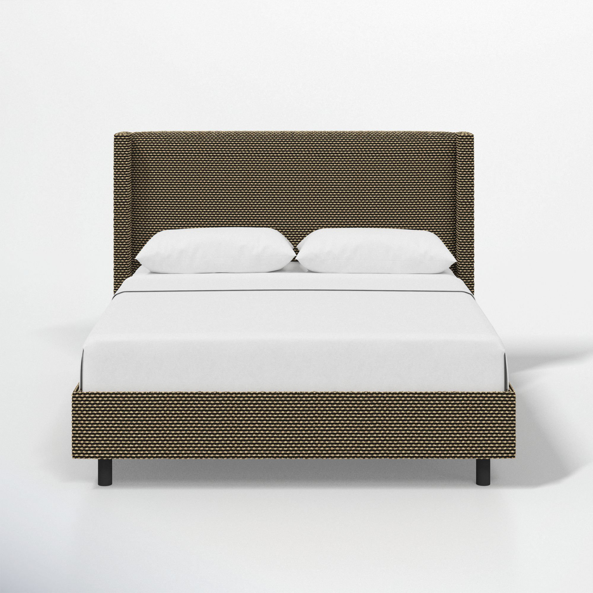 Joss & Main Hanson Upholstered Wingback Platform Bed | Wayfair