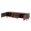 Meuble télé Mid-Century, console multimédia avec rangement, 2 armoires et 2 tiroirs-1829514538