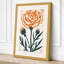 Orange Rose in Bloom Botanical - Wrapped Canvas-65101712-65101740