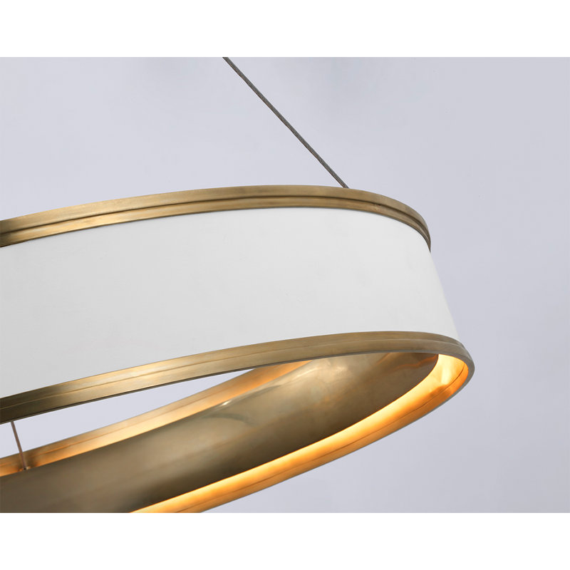 Chapman & Myers Connery 40" Ring Chandelier, Gold/Silver