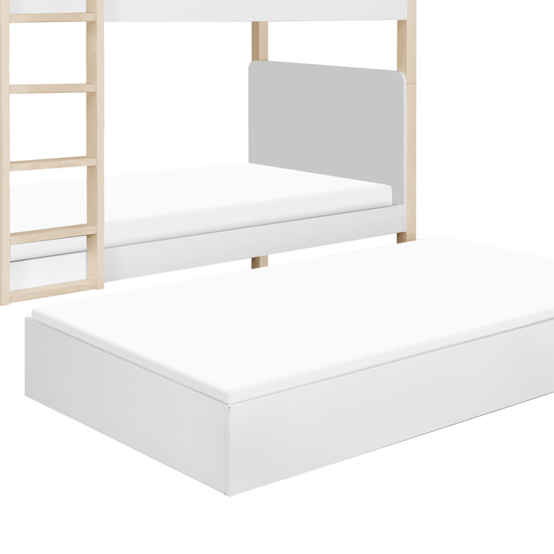 TipToe Twin Bunk Bed, White/Light Brown