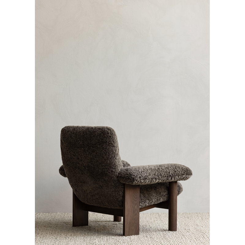 Brasilia Lounge Chair, Sheepskin Root, Walnut
