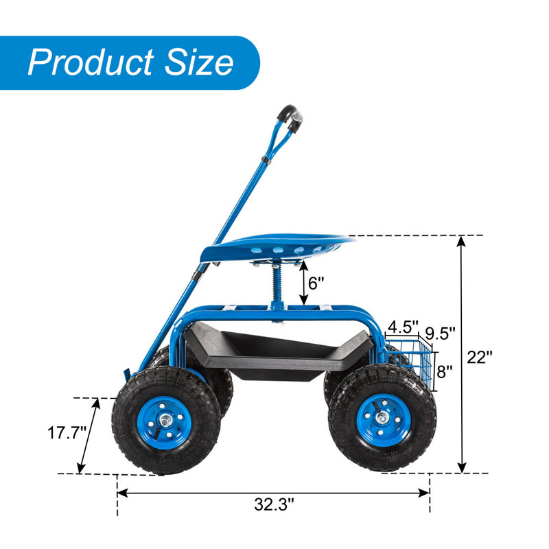 Chariot roulant, Bleu
