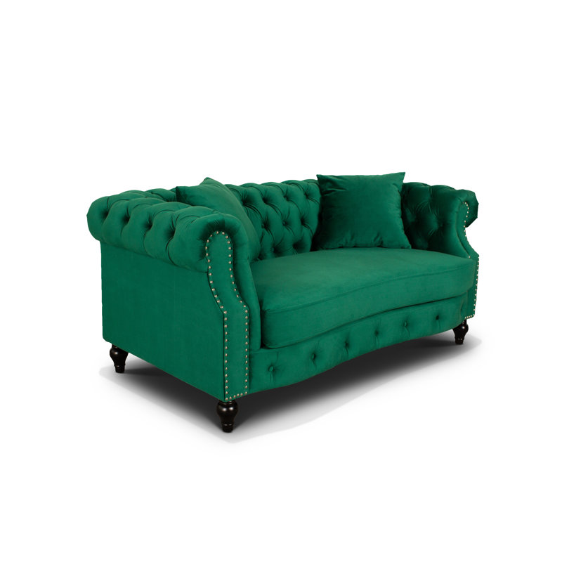 Mocanaqua 2 Seater Velvet Sofa, Green