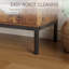 Wooden Sideboard Buffet Cabinet with Natural Rattan Doors and Solid Metal Feet