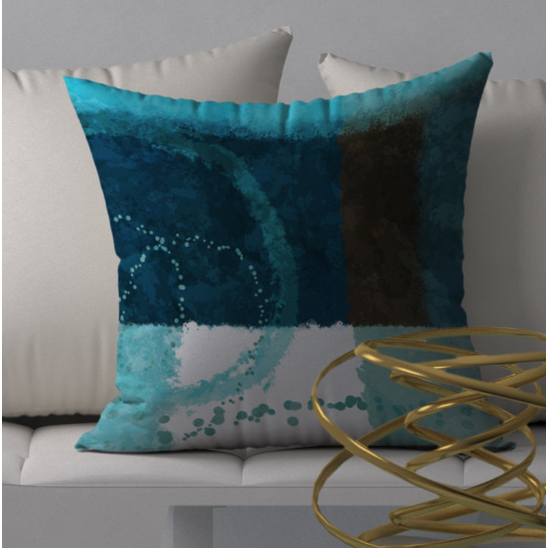 Abstract Reversible Throw Pillow, 18" x 18"
