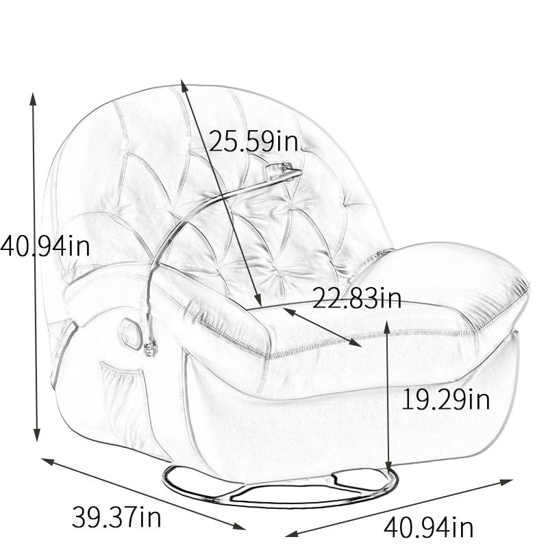 Fauteuil inclinable et pivotant en similicuir Seun, Vert