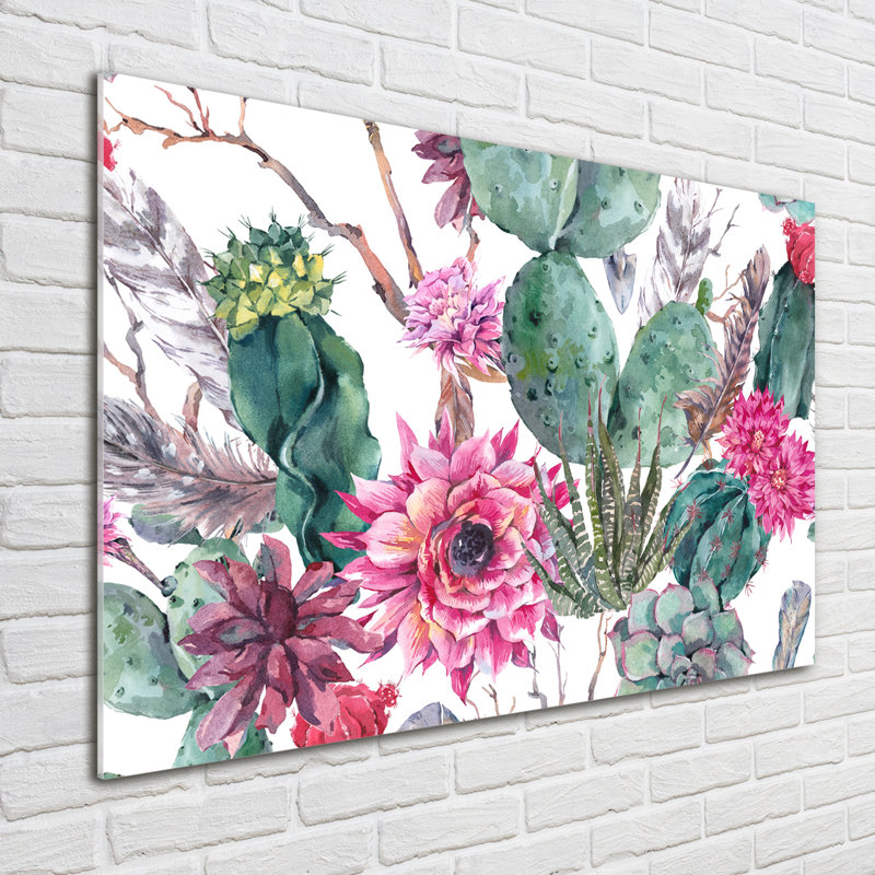 Cacti - No Frame Print on Glass