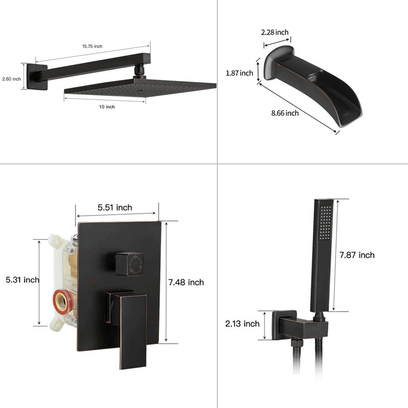 All-In-One Kit with Rough in-Valve,  Oil Rubbed Bronze