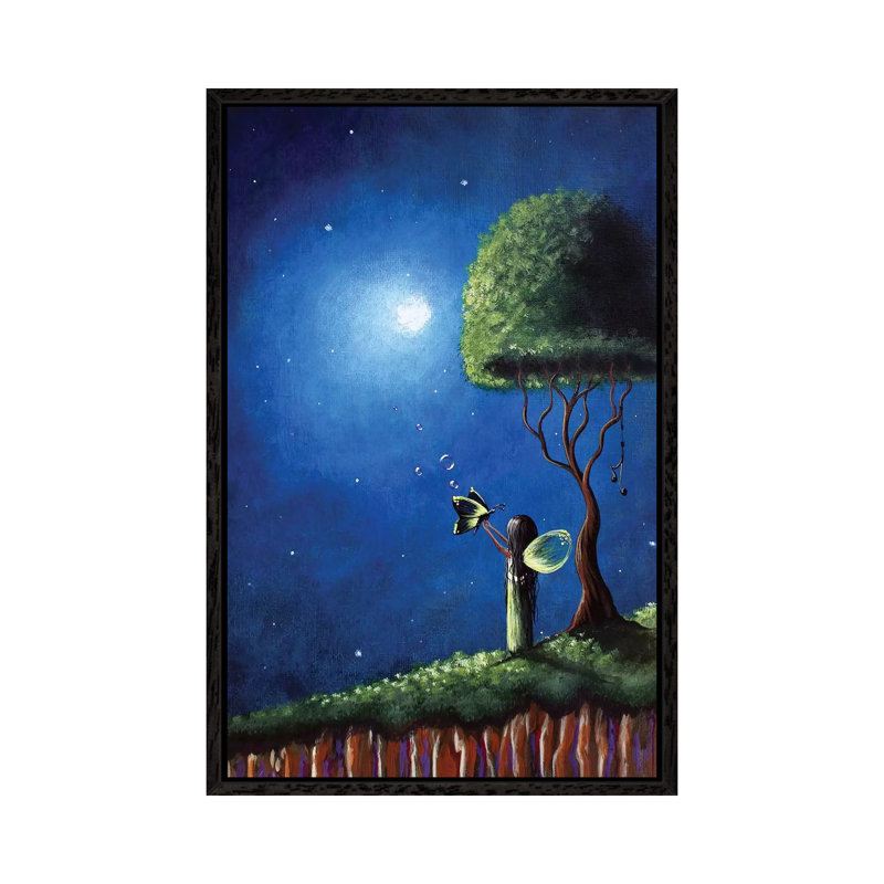 Fairy Wishes - Print on Canvas, Black Framed, 66.04 cm H x 45.72 cm W