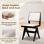Ensemble de 2 chaises pivotantes en bois avec structure en bois d'hévéa et siège rembourré