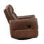 Fauteuil inclinable 1pc avec meubles de salon rembourrés en cuir luxueux et pivotant, brun caramel-1429550620
