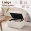 Banc de coffre-pouf rembourré de 76 cm de large avec housse amovible, grand coffre de rangement dissimulé pour chambre, salon, entrée et jouets-129886644
