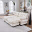 Canapé modulaire en U pour salon, canapé modulaire modulaire avec repose-pieds Cloud, causeuse à siège profond, canapé surdimensionné en flanelle avancée et confortable, canapé moderne avec accoudoirs ronds 4 coussins-133070771