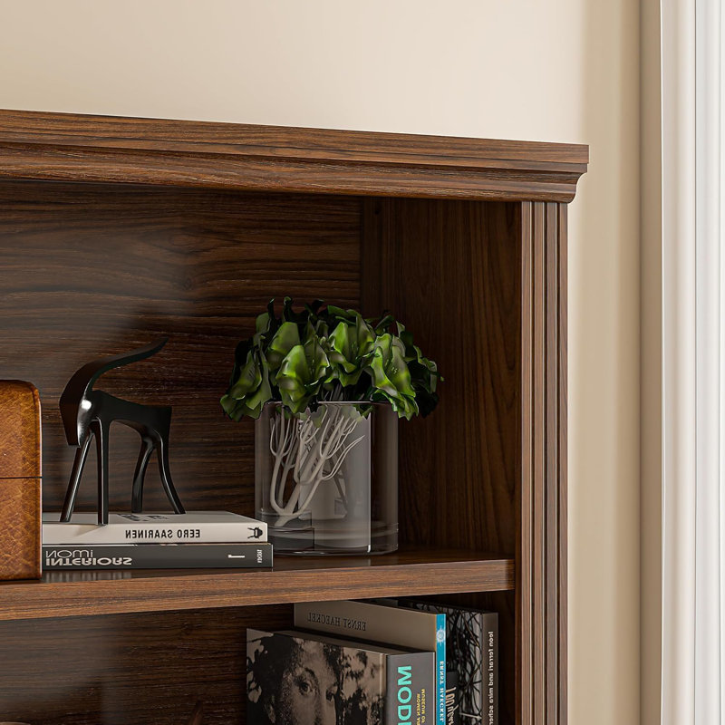 Wood Bookshelf - Storage Shelf for Living Room, Office, Bedroom, Library, (2 Shelves) 28.6"H x 30.7"W x 15.8"D, Classic Oak