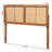 Montrose mid-century modern Rustic Oak Wood Rattan King Size Headboard, 49.8'' H X 77.89'' W X 0.55'' D-1060062524