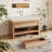 32" Shoe Bench With Storage Drawer, Farmhouse Entryway Bench With Seat Cushion & Shelf, Wooden Shoe Rack Organizer For Hallway, Living Room, Bedroom – Rustic Oak