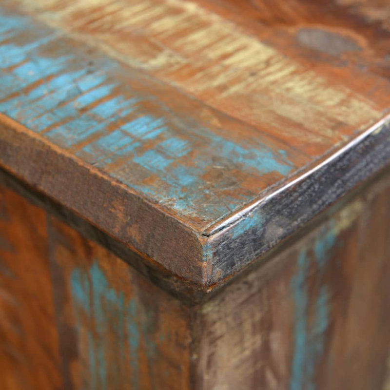 Tabouret en bois massif récupéré