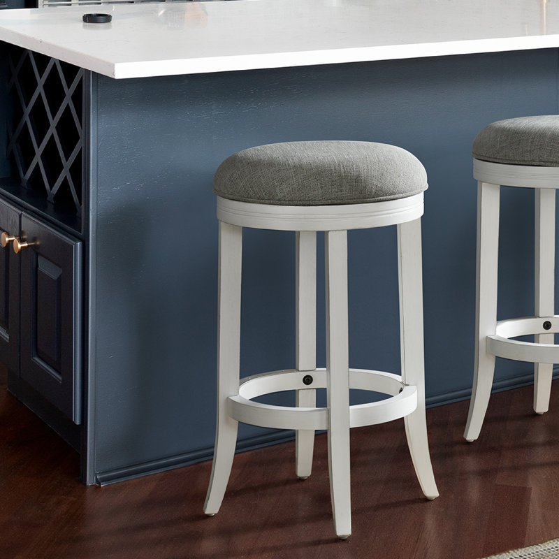 Farzin Swivel Upholstered Bar Stool, Counter Stool (25” Seat Height)