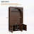 Retro Hall Tree with Adjustable Shelves,Arched Entryway Storage Bench with 3 Cabinets-1992570903