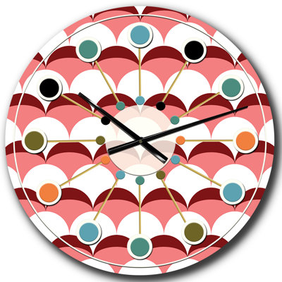 Geometrical Retro Design V - Mid-Century Modern wall clock
