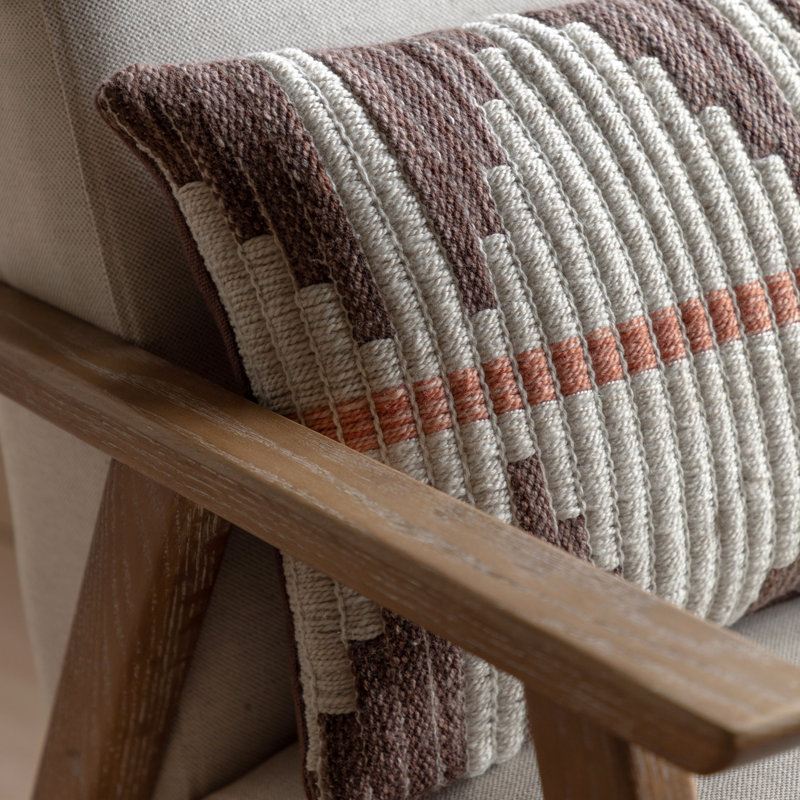 Abstract Brown Rectangular Cushion