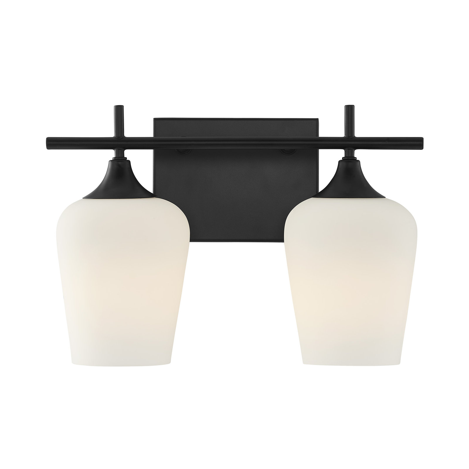 Breena Dimmable Vanity Light, White, Matte Black