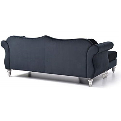 Farney Velvet L-Shaped Sectional Reversible
