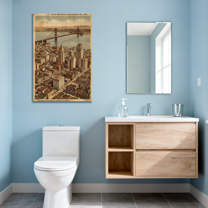 Scénario et paysages urbains Golden Gate Bridge et San Francisco Cityscape, H 30 po x l 20 po