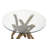 Brown Ivanelle Wood Handmade Tree Branch Side End Accent Table with Clear Glass Top