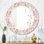 Miroir mural rose, imprimé bohémien et éclectique ovale / rond - fleur rose 25