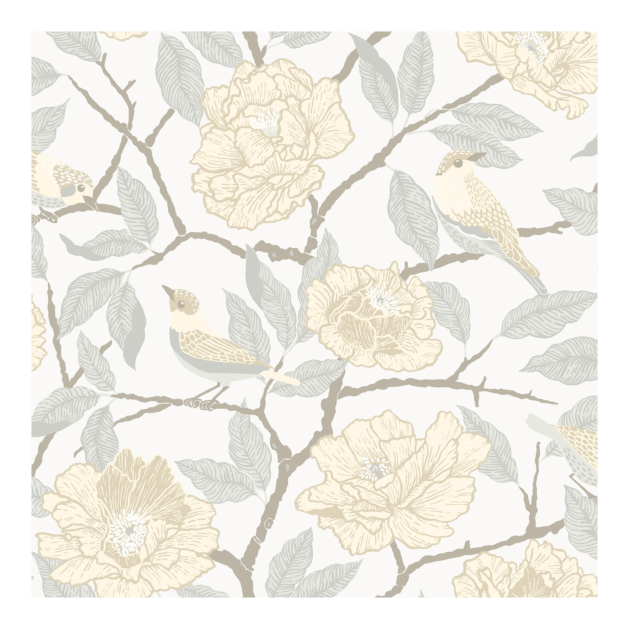 Botanical Wallpaper, Neutral