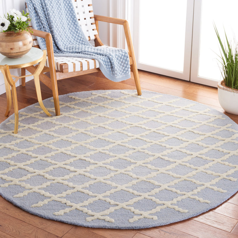 Tapis en laine touffeté à la main Cannen, Rond 6 pi