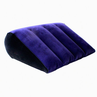 TravelEase Inflatable Wedge Pillow - Lightweight Portable Sleep Aid for Acid Reflux, Snoring, Back and Leg Elevation. Blue Bed Wedge for Knee Support.