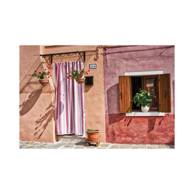 The Vibarant Colos of a Burano Front Door 1 Piece Wrapped Canvas Wall Art