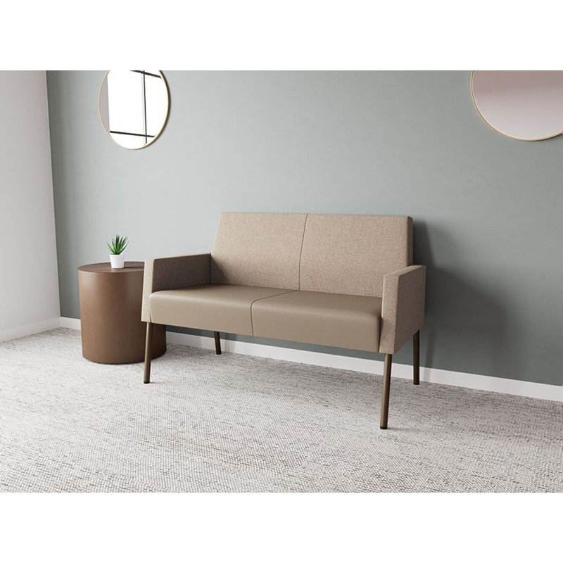 Causeuse Mystic, Archétype limon / Modena Farro, Acier bronze