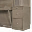 Lit escamotable avec bureau, tablettes et armoires de rangement, lit escamotable pour bureau à domicile peu encombrant, patiné