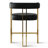 Mair Set of 3 Luxurious 25" Faux Leather Solid back Gold Tripod Base Counter Stool