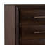 Commode haute 5 tiroirs Nitz, bois massif brun espresso-117559601