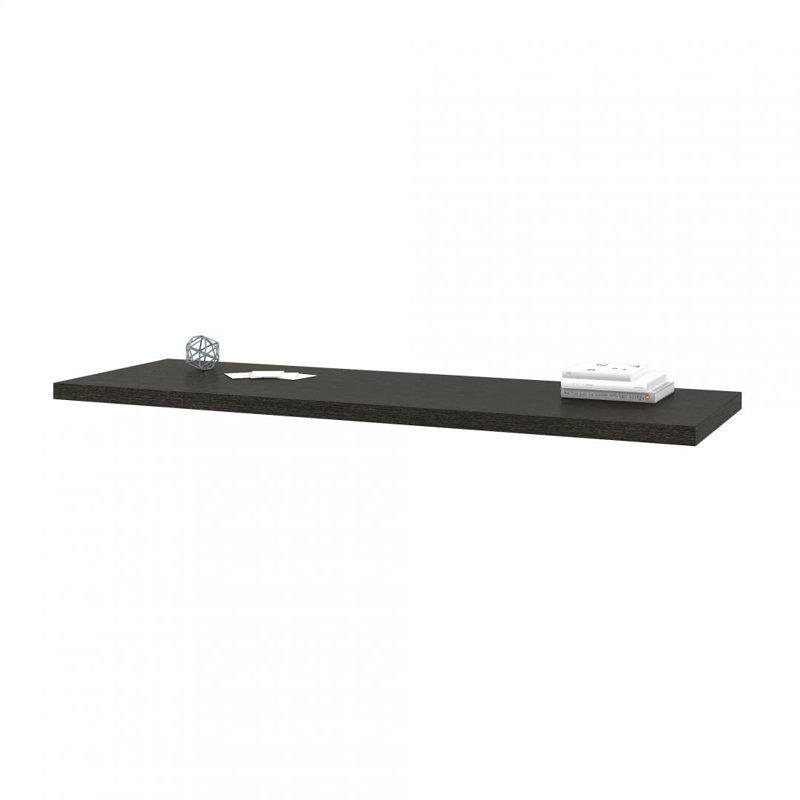 Idael 1.5" H x 59.5" W Desk Bridge and Connector, Bark Gray