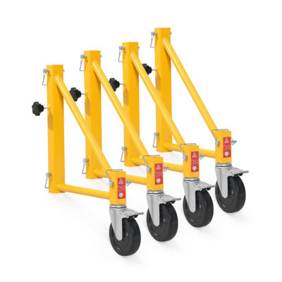 Set of Scaffolding Outriggers with Casters for Baker-Style Scaffolding