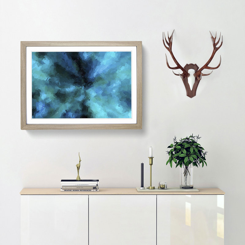 Universe in Abstract Vol.39 in Abstract - Picture Frame Graphic Art Print, Oak Framed, 27cm H x 36cm W x 2cm D