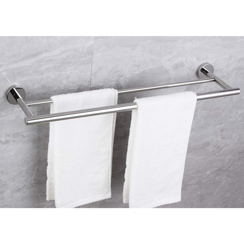 Stylish 23.6'' Wall Mounted Towel Bar - Made Of Stainless Steel, For Laundry Room And Bedroom Modern Mount Corrosion, Beyond