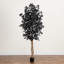 Ficus artificiel noir d'Halloween avec tronc naturel-1771744908