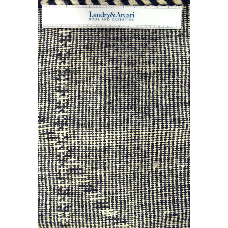Tapis noir / ivoire unique 9 pi 11 po x 13 pi 11 po Zanfi