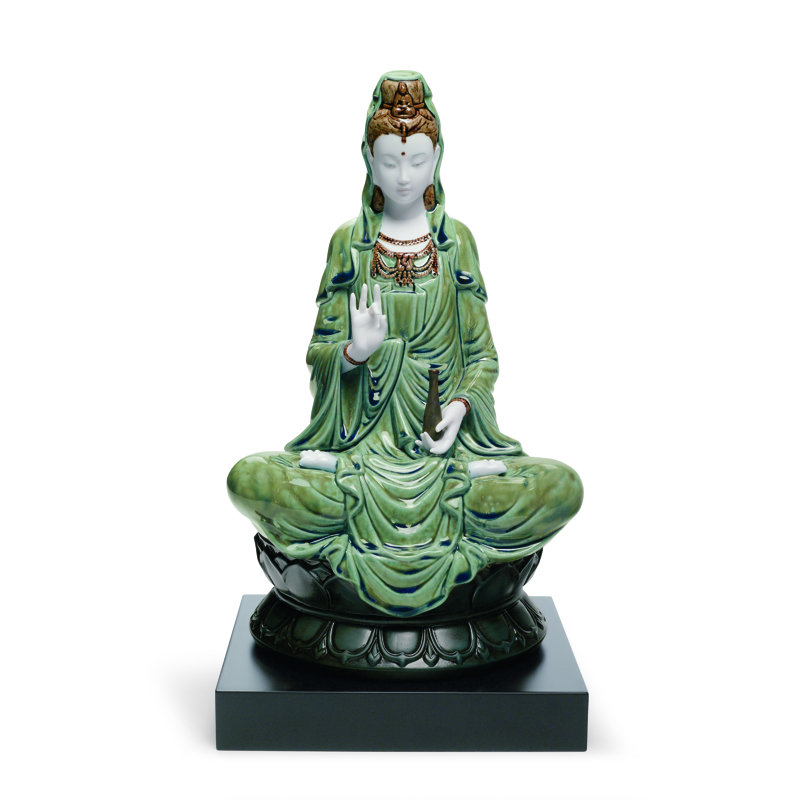 Kwan Yin Figurine, Green
